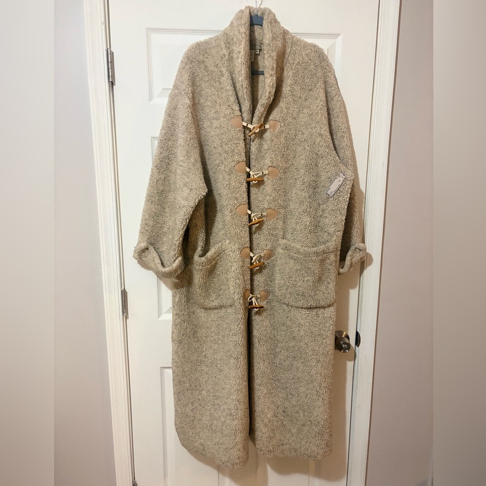 Coldwater Creek Cozy Cream Teddy Jacket